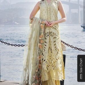 Elegant Embroidered Cream Dress